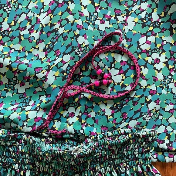 Assorti for Susan Freis Skirt Set Womens S Pink Green Georgette Vintage 80s - Picture 6 of 6